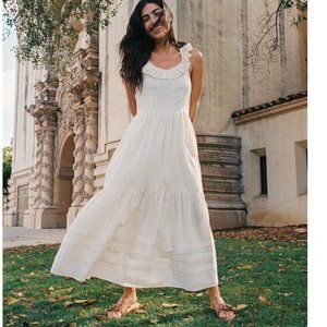 Christy Dawn, The Clemence Dress, White Cotton Ruffle Dress